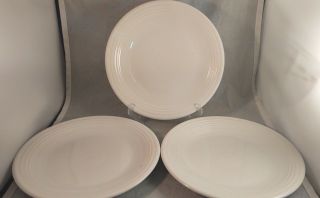 Set Of 3 Homer Laughlin Fiesta Fiestaware White Chop Plates/round Platters