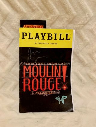 Moulin Rouge The Musical Broadway Playbill - Aug 2019 - Signed By Aaron Tveit