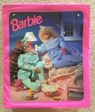 Barbie Carrying Case W/ Fold Out Bed - Mattel - 1995