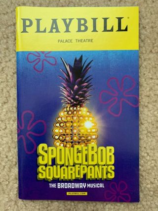 Broadway Spongebob Squarepants The Musical Opening Night Playbill Rare