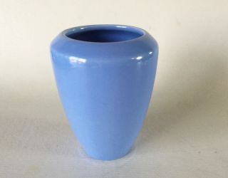 Htf Vernon Kilns Ware Jam Jar No Lid Vase Ultra California Blue Aster 1930s Usa