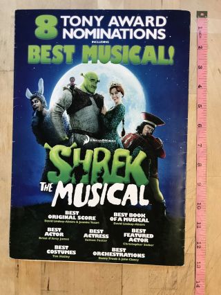 Shrek Broadway Musical 2009 Tony Voter Gift Folio Sutton Foster,  For Bcefa