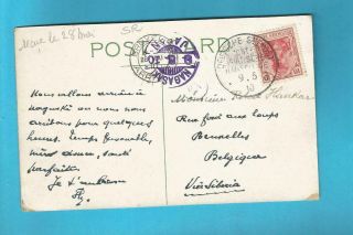 Germany East Seapost 1910 With Nagasaki Japan To Belgium On Post Card - A6