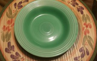 Vintage Hlc Fiesta Deep Plate/rimmed Soup Bowl In 1936 Green