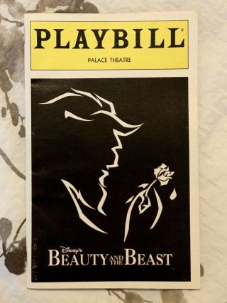 Disney’s “beauty And The Beast” Broadway Playbill January 1998