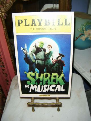 Shrek The Musical Cast Broadway Playbill - Sutton Foster - August 2009