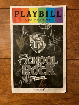 School Of Rock Broadway Musical Signed Pride Playbill June 2016