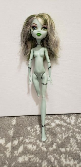 Monster High Frankie Stein Roller Maze Girl Doll Nude Ooak