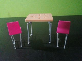 Barbie Furniture Set with Dining Table and Two Chairs 3