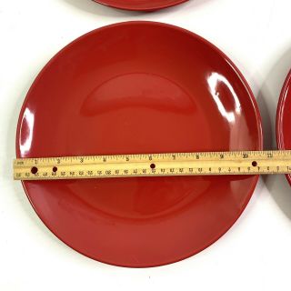 Set of 4 Royal Norfolk Solid Red Dinner Plates 10 1/2 