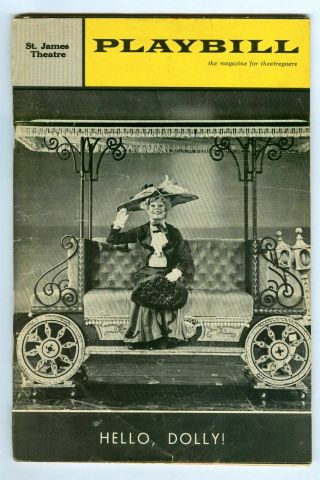Vintage 1964 Carol Channing " Hello Dolly " At St.  James Theatre Broadway Playbill