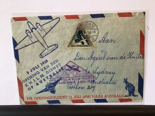 Netherlands Indies 1938 Airmail To Australia Stamps Cover Ref R28125