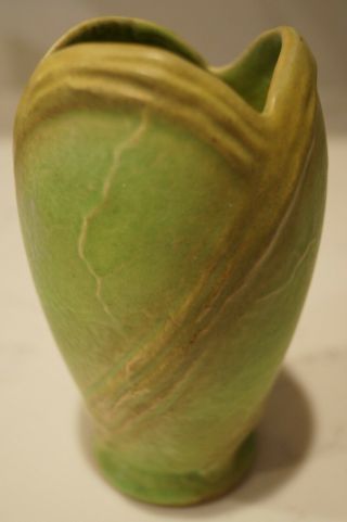 Weller Matte Green Arts & Crafts Style Vase