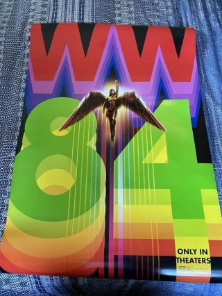 Wonder Woman 1984 Theatrical Poster 27x40 D/s Near Very Small Wear