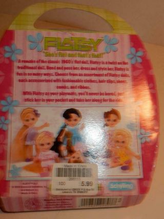 SCHYLLING FLATSY DOLL IN PACKAGE WITH DRESS AND SHOES 2008 3