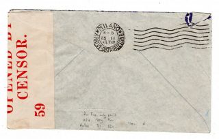 1940 (Feb) Honduras via Bermudas (Censor) to Italy Airmail Cover. 2