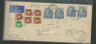 1967 Scarce India Cover Laos International Control Commission Register