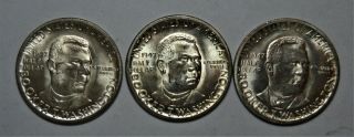 1947 - P,  D & S Btw Half Dollars From Wayte - Raymond National Coin Album.  99c Start
