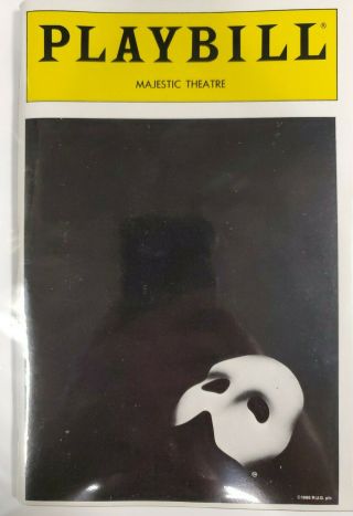 1988 Playbill Phantom Of The Opera Michael Crawford,  Sarah Brightman Majestic
