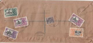 India - Reg Cover To London Ex - Jahnh With 1935 Silver Jubilee Values Tied 17.  5.  193