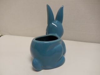 ANTIQUE 1940 ' s RED WING POTTERY BLUE RABBIT/ BUNNY PLANTER 1339 5 