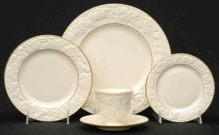 Lenox Fruits Of Life 5 - Piece Place Setting Embossed Ivory Floral Fine China