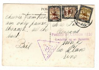 1941 Khartoum To Ireland Censored X 2 Postcard.