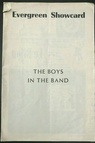 The Boys In The Band Mart Crowley Cliff Gorman Orig Cast Lgbtq Gay Classic 1968