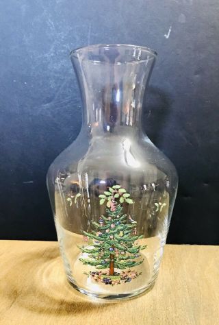 Vintage Spode Christmas Tree Glass Carafe