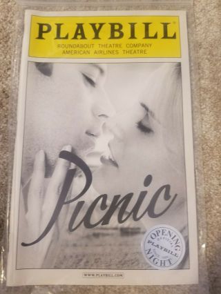 Picnic Broadway Official Opening Night Playbill - Sebastian Stan & Maggie Grace