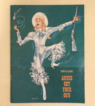 1977 Annie Get Your Gun Stage Play Promotional Brochure With Debbie Reynolds