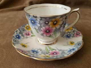 Vintage Royal Albert Maryland Tea Cup And Saucer Bone China England