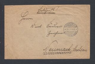 German Offices In Turkey 1916 Wwi Feldpost 1st Expeditionary Corps Cover