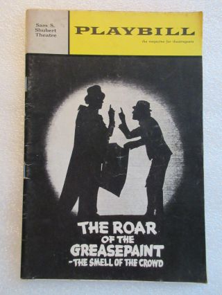 Roar Of The Greasepaint Playbill 1965 Anthony Newley Cyril Ritchard Shubert Nyc