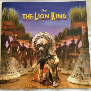 Disney The Lion King Broadway Play Musical Program Souvenir Play Theatre Uk Tour