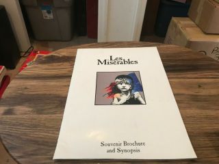 Les Miserables Souvenir Brochure And Synopsis,  Program,  & Concession Sheet