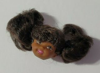 BARBIE DOLL HEAD ONLY FOR REPLACEMENT OR OOAK DENTIST KELLY AFRICAN AMERICAN AA 2