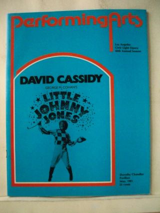 Little Johnny Jones Playbill David Cassidy / Maureen Brennan Tryout La 1981
