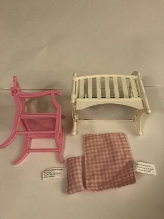 Crib Blanket Pillow And Barbie Doll Chair 2