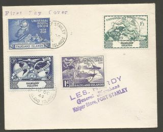 Falkland Is The 1949 Upu Set On First Day Cover 10th Oct 1949