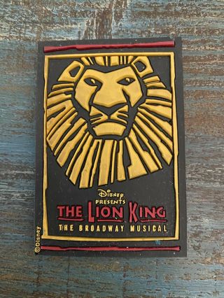 Lion King Disney Broadway Musical Rubber Fridge Magnet Black Red Yellow 2 " X 3 "
