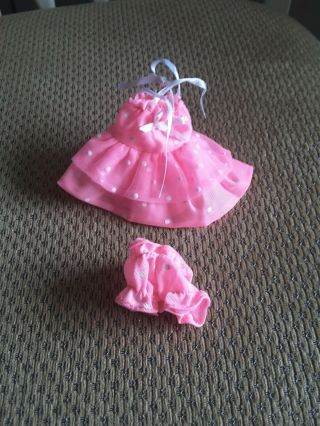 Vintage Skipper Doll Party Dress With Bottoms,  Pink And White