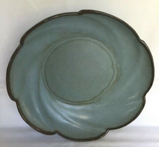Vintage Frankoma Pottery 218 Woodland Moss Scalloped 10 ¾” Bowl