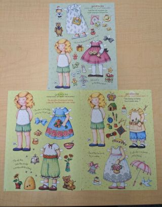 3 Mary Engelbreit Mag.  Paper Doll,  Goldilocks,  Uncut -