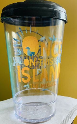 Once On This Island Broadway Musical Souvenir Plastic Tumbler Sip Cup With Lid