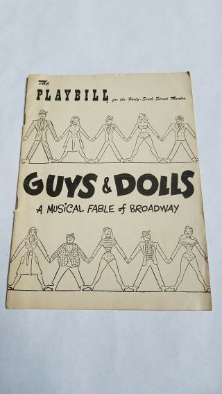 Vintage Broadway Playbill 154 - 1953 Guys And Dolls Iva Withers Pat Rooney