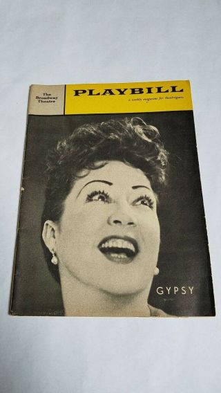 Vintage Broadway Playbill 47 - Gypsy Ethel Merman Jerome Robbins Jack Klugman