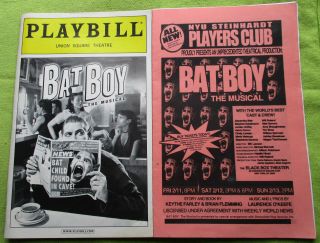 Bat Boy The Musical Playbill Union Square Theatre 2001 & Nyu