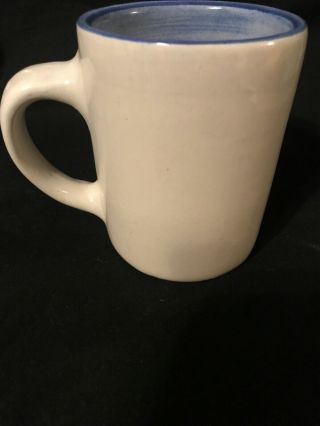 M.  A.  Hadley Blue Horse Pottery Mug Country Motif 8 oz Cup Vintage 3