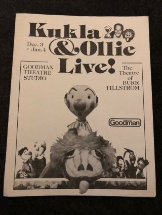 Kukla & Ollie Live The Theatre Goodman Brochure Program